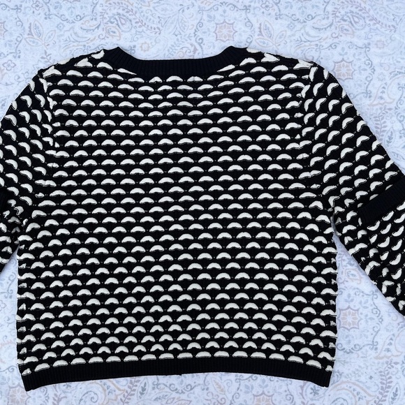 Karen Millen Geometric Black and White Cardigan - Picture 2 of 13